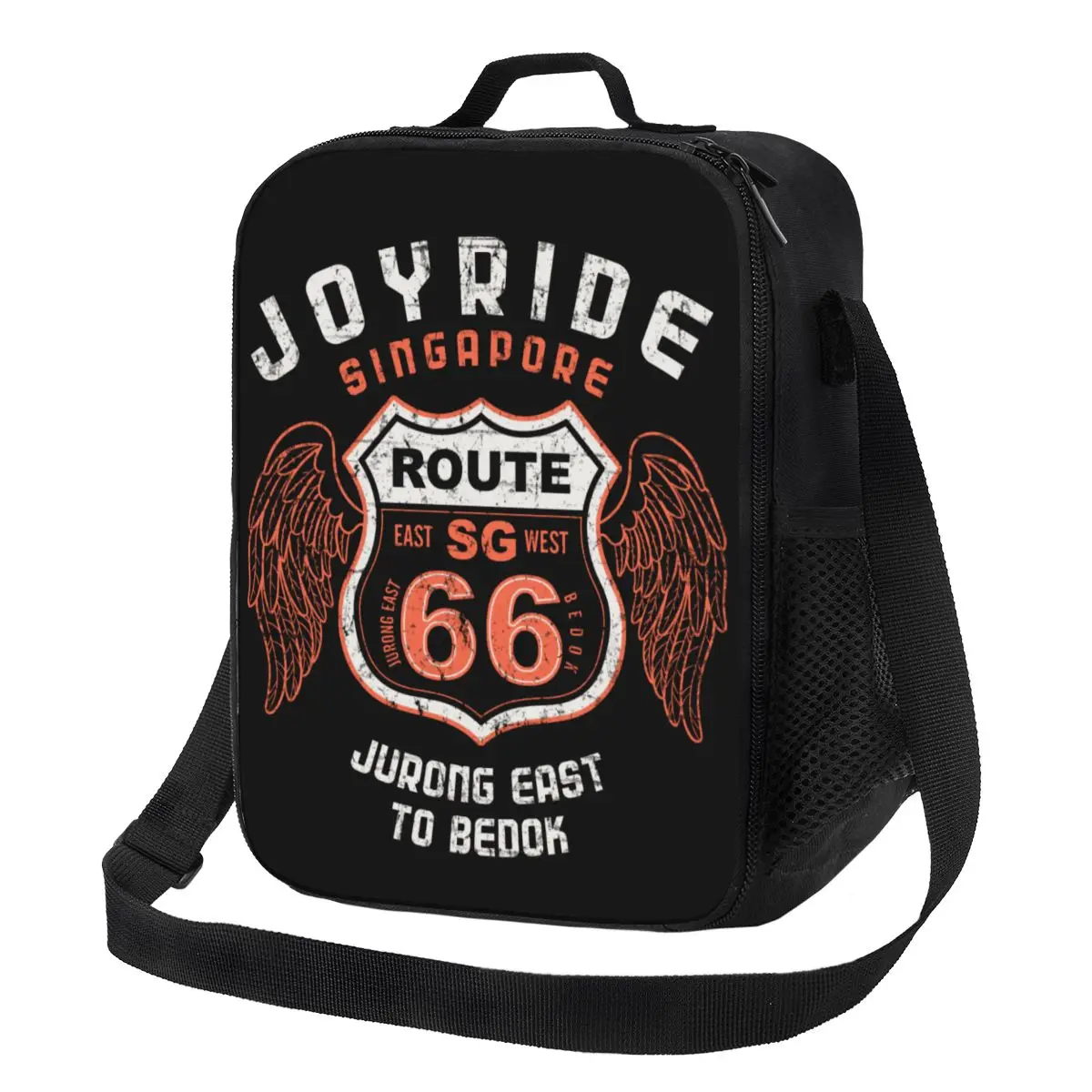 

Vintage Grunge Historic Route 66 Insulated Lunch Bag for Women Mother Road America Highway Cooler Thermal Bento Box Office Work