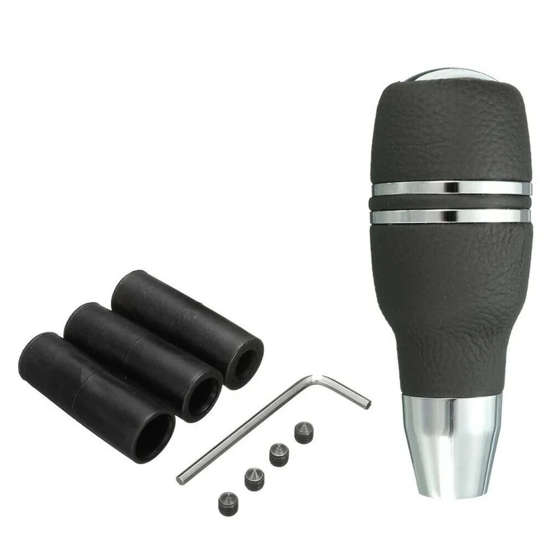 

Universal Aluminum Leather Automatic Car Gear Stick Shift Knob Shifter Lever