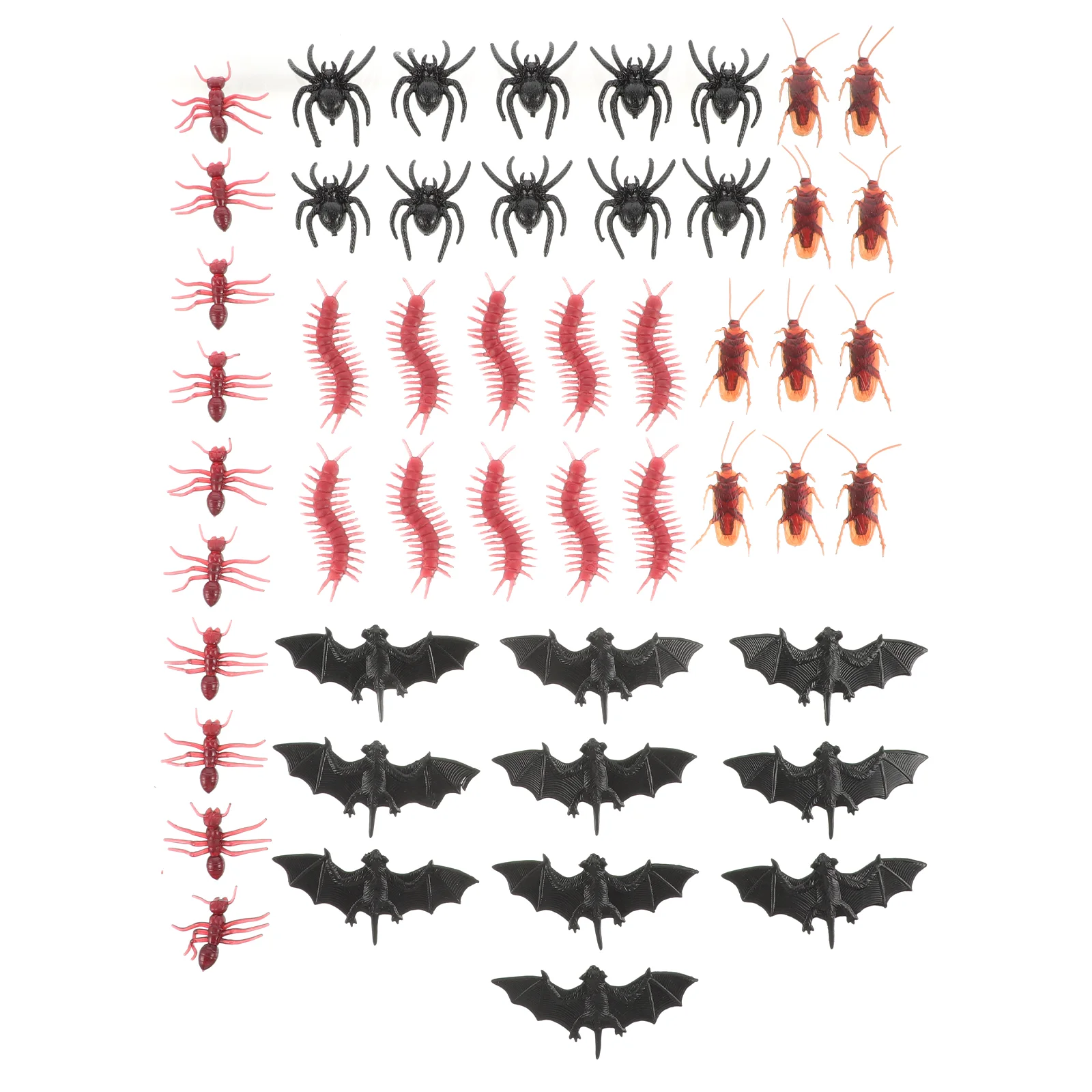 

100 шт. декоративные реквизиты паук летучая мышь муравьиные игрушки (смешанный стиль)