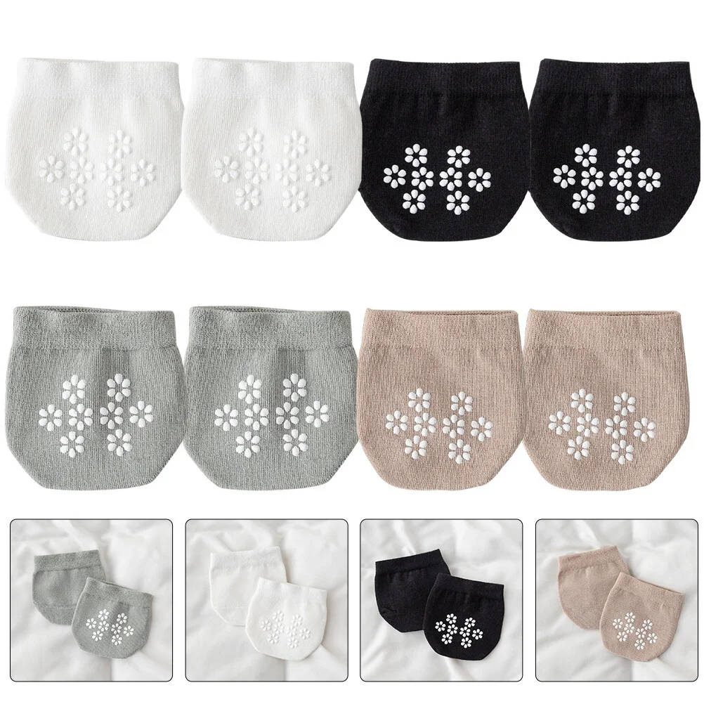 4 Pairs Jacket Anti-skid Socks Forefoot Women Half Slip Cotton Non Invisible Front Pad Show Palm