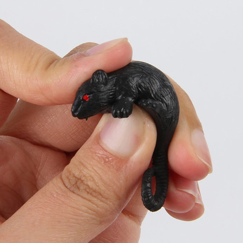 8 шт. Черная мягкая пластиковая модель мыши реквизит для Хэллоуина подарки