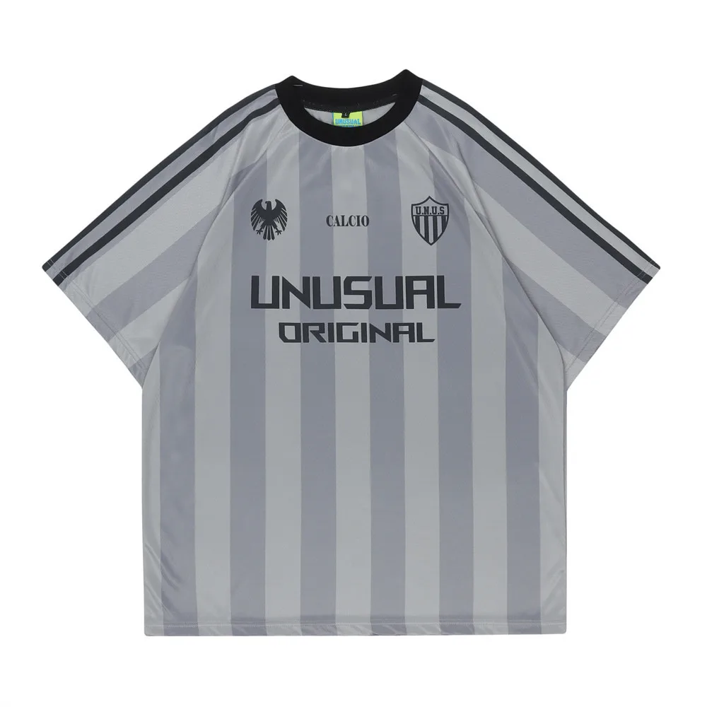 

Vertical Stripe Printing Letter Cotton T-Shirt Men's Street Style American Casual Sports Bottoming Shirt T-Shirt Short Sleeve