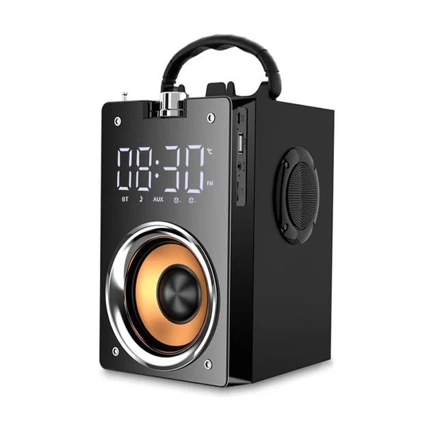 

New Hi-Fi Stereo Wireless Bluetooth Speaker Outdoor Portable FM Radio System 3D Surround Speaker Subwoofer Altavoces +Mic