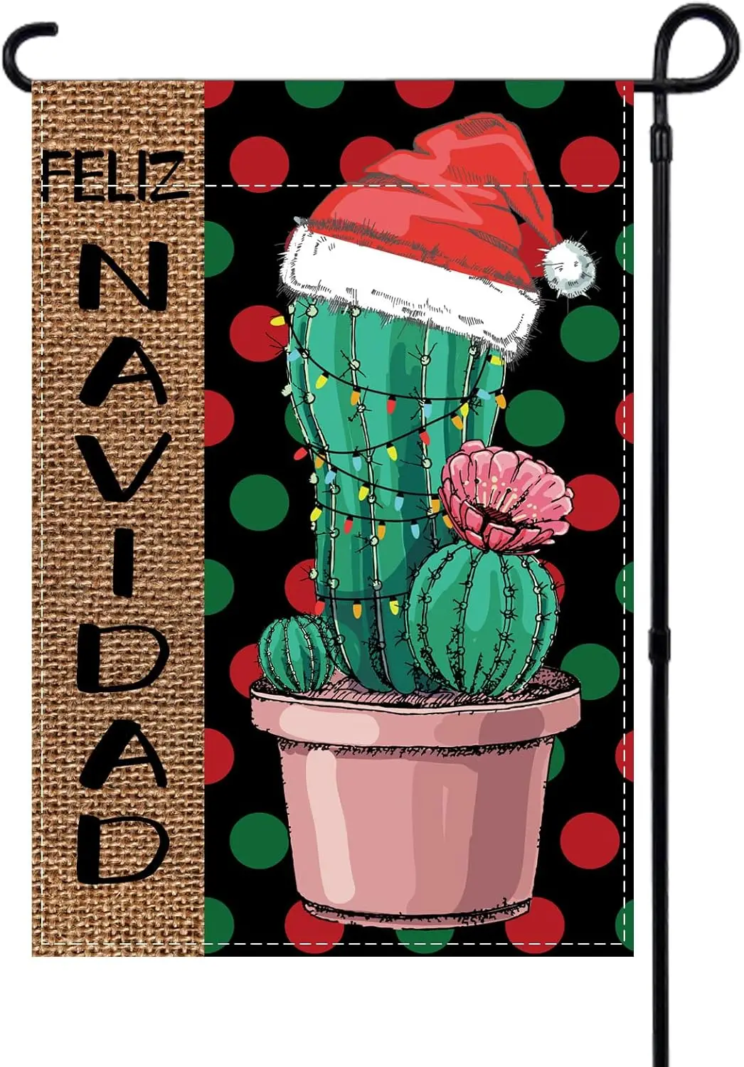 Feliz Navidad садовый флаг двусторонний мексиканский рождественский знак красный