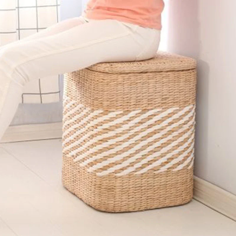 Табурет из ротанга экономичный компактный многофункциональный современный