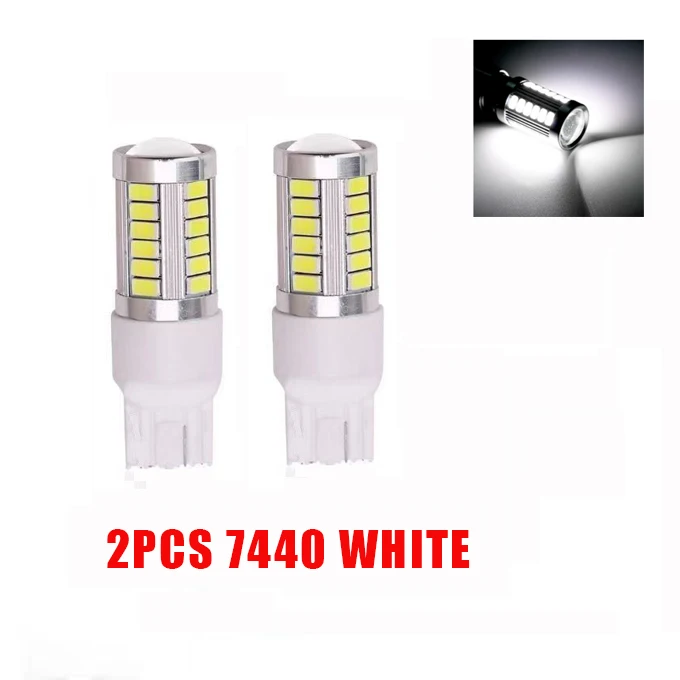 

2 шт., Автомобильные светодиодные лампы 7440 33SMD T20 5670 W21W W21/5W 12V