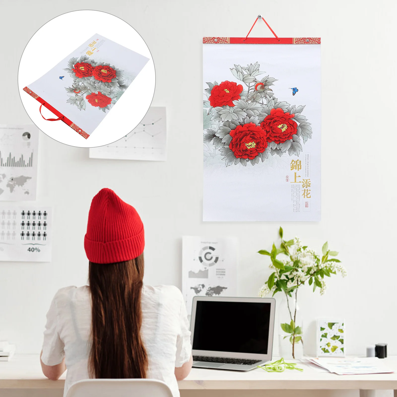 

Traditional Year of Dragon Hanging Calendar Chinese Calendar Wall Calendar 2024 Chinese Calendar