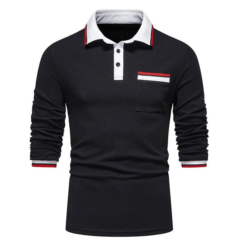 

Men's Polo Casual Long Sleeve Classic Fashion Polo Shirt