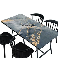 lbx tea table cloth leather tablecloth waterproof and oilproof and heatproof dining table cushion student desk desk pad