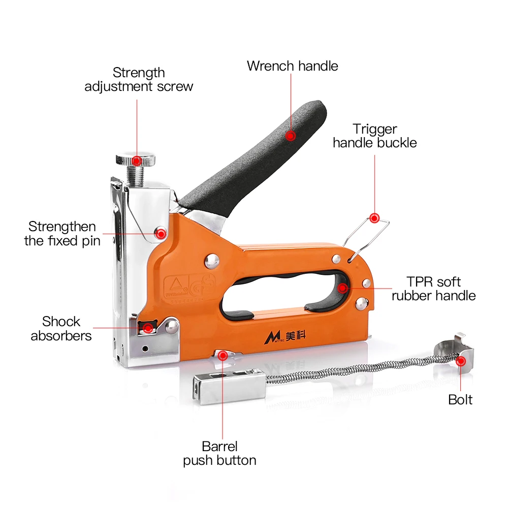 3 In 1 Wood Frame Stapler Stapler Nail Gun Staple Gun Nailer Furniture Tool Stainless Steel Code Nail Hand Tool 600pc Staples