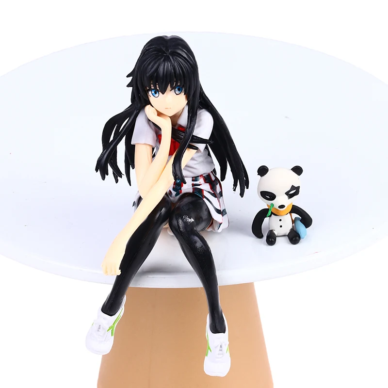 

Anime My Teen Romantic Comedy Action Figure Yukinoshita Yukino Panda Sitting Car Decoration PVC Collect Model Dolls Toys Gift
