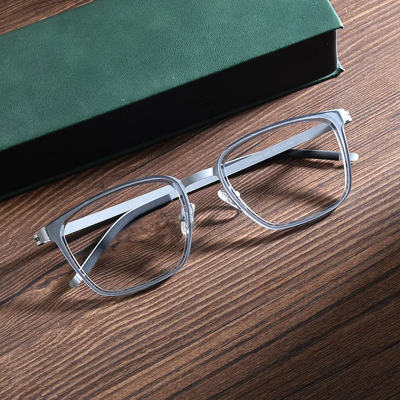 Роскошная брендовая титановая оправа для очков мужчин и женщин ретро квадратные
