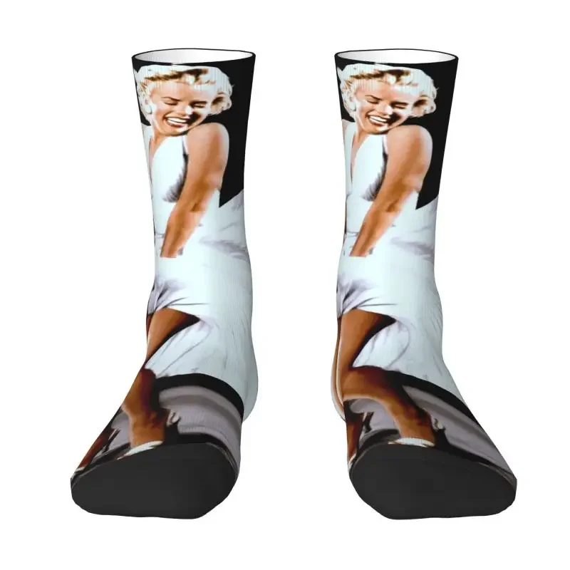 

Cute Marilyns Monroe Socks Men Women Warm 3D Printing Scene Of Her Skirt Blowing Up Print Basketball Sports Socks