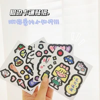 ins wind cartoon shape and paper stickers hand account material stickers water cup mobile phone decoration cute t sticker pack