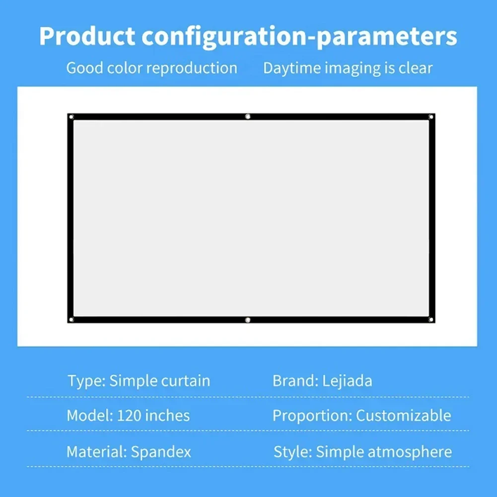Портативный складной экран для проектора 60-150 дюймов