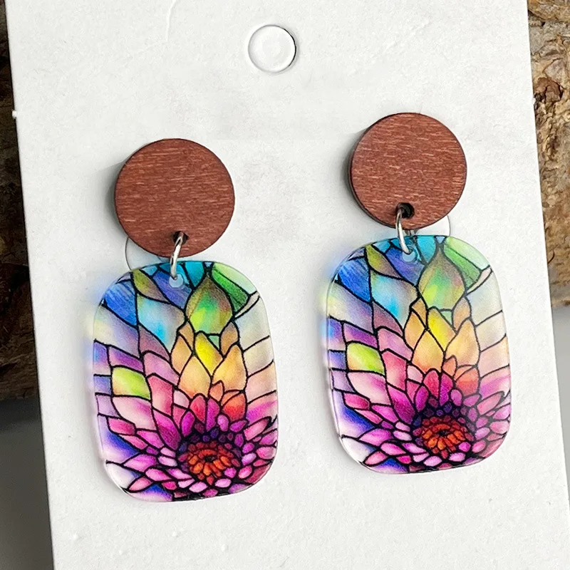 Новые богемные полупрозрачные стеклянные текстурные красочные цветочные