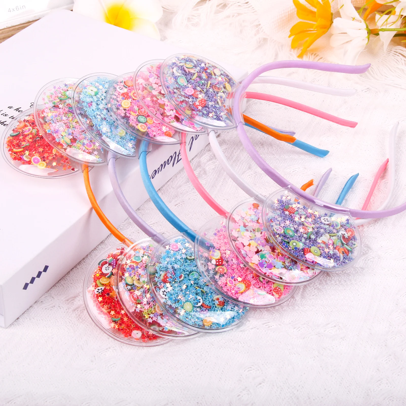 Повязка на голову с кошачьими ушками и бантом |