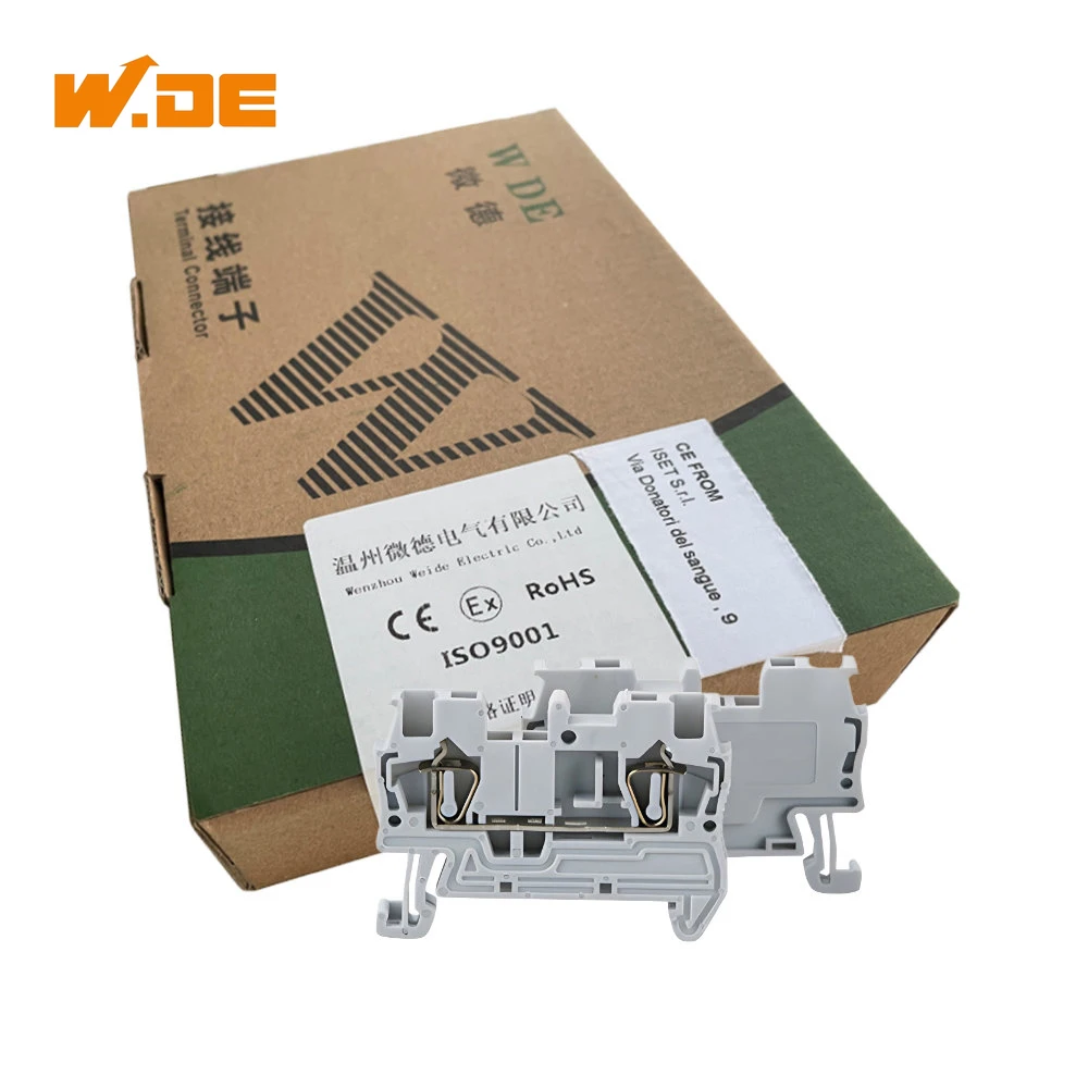 

100 Pcs ST-1.5 Din Rail Terminal Block Spring Connector Electrical Return Pull Type Spring Cage Connection Wire Conductor