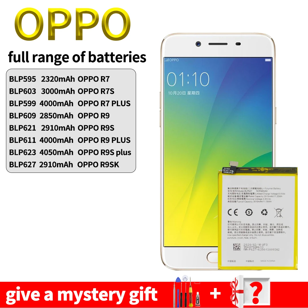 

Misoon Battery For oppo R7 R7S R9 R9S R9SK OPPO R9S PLUS Bateria BLP595 BLP603 BLP599 BLP609 BLP621 BLP611 BLP623 BLP627 Battery