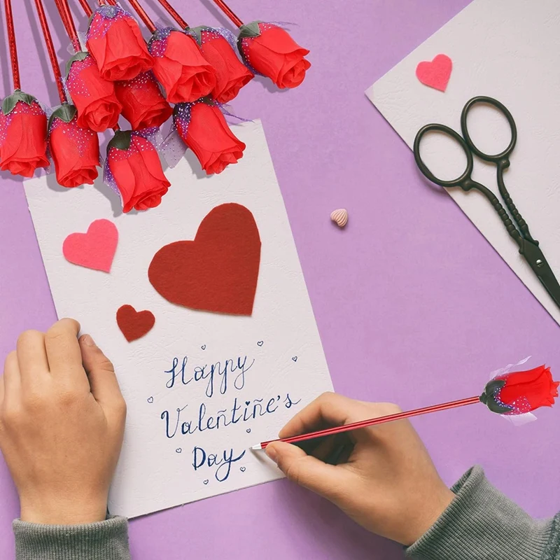 120 шт. шариковые ручки с розами на День святого Валентина цветочным рисунком