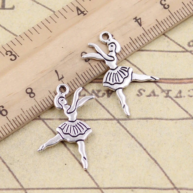

Подвески 20 шт., балетная танцовщица, девушка 27x2, 3 мм, подвески, античные ювелирные изделия, сделай сам, ручная работа