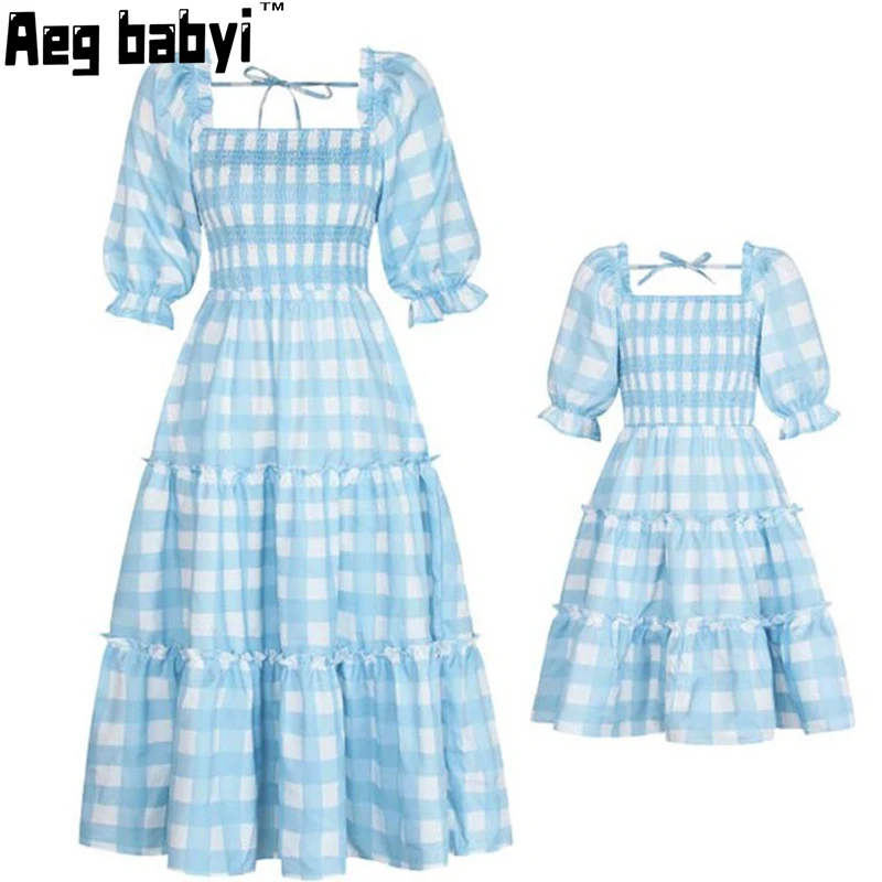 

Mother Daughter Dresses Family Matching Look Summer 2022 New Mommy and Me Clothes Outfits Mom Mum Baby Romper Women Girls Dress