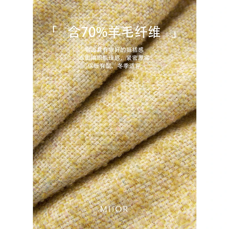 New 70% Wool 2023 Sprint Casaco Feminino Inverno 2022  90%  White Duck Down  Coat Women  High Street Fashion Single Breasted