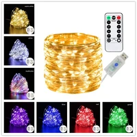 led copper wire fairy lights usb powered 8 modes string lights 5m 10m 20m garland christmas decoration holiday outdoor lighting