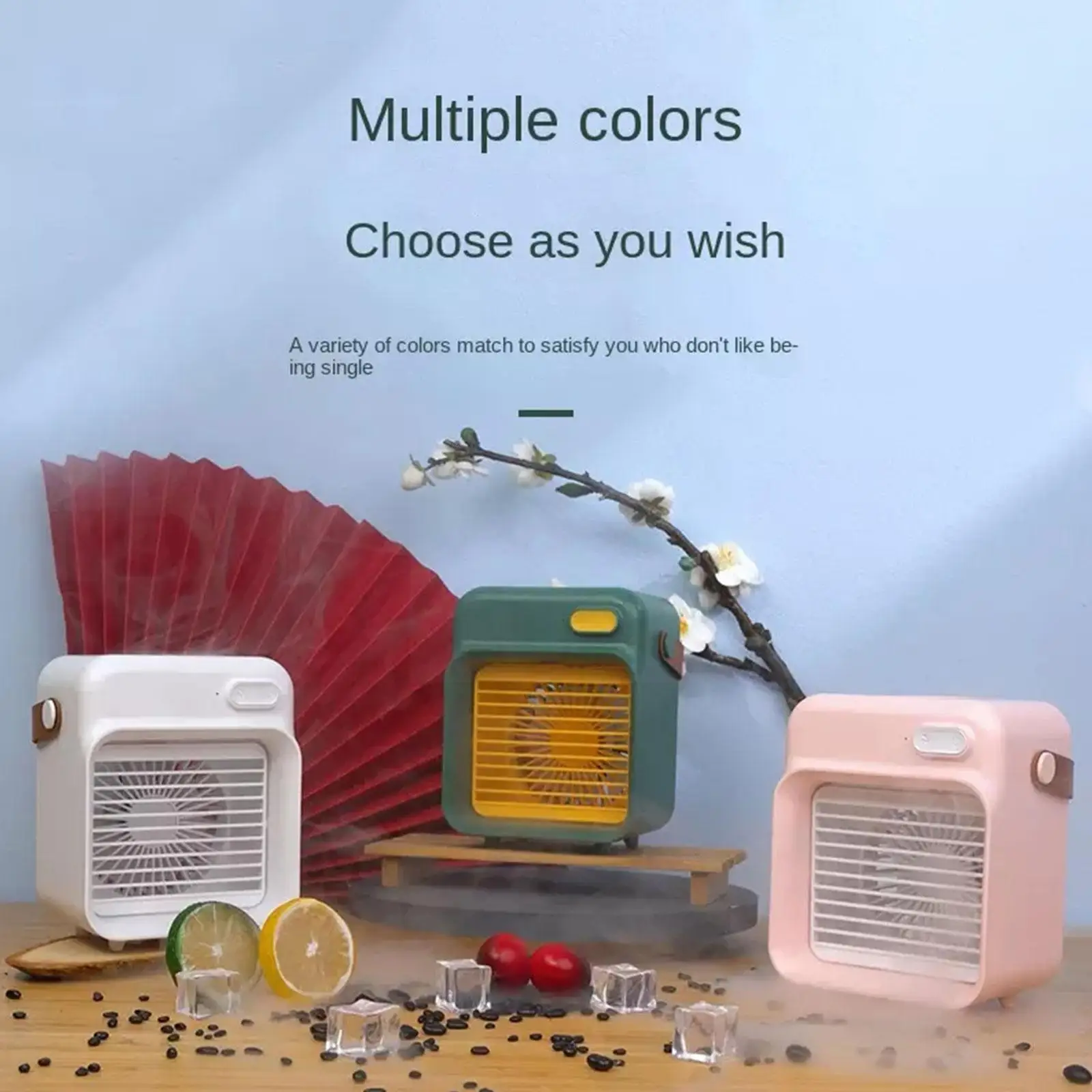 

2022 New Mini Fan Summer Air Cooler Portable Air Conditioner Fan Usb Desktop Cooling Fan For Home Office Outdoor Household Y1z7