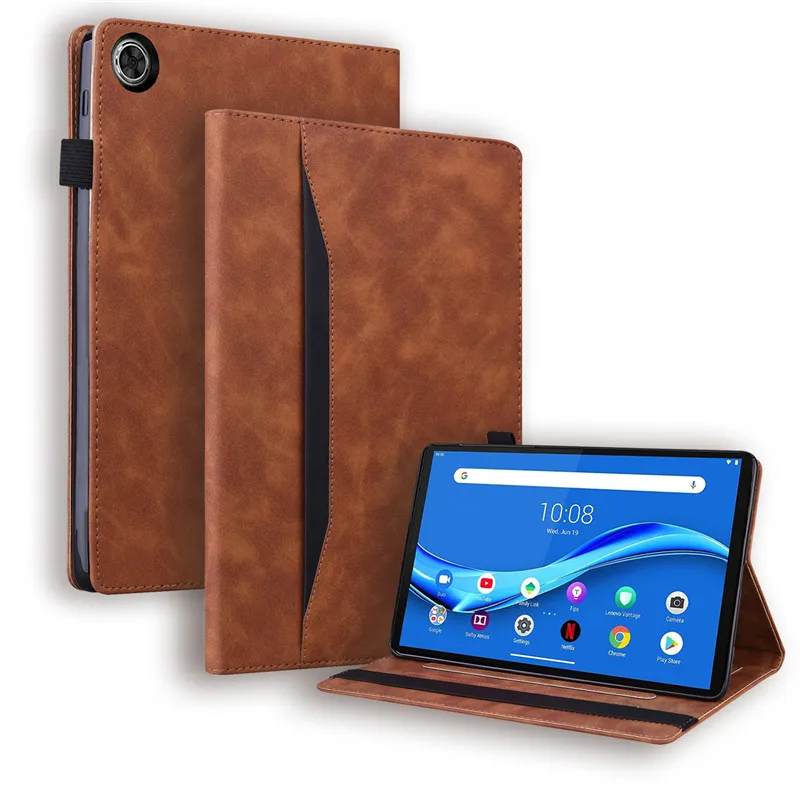 

Business Wallet Funda For Lenovo Tab K10 2021 Case TB-X6C6X TB-X6C6F 10.3" Tablet Cover with Soft TPU Back Shell