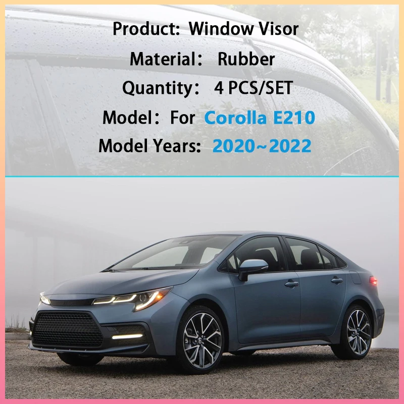 Дефлектор окна автомобиля дождевик для Toyota Corolla E210 2020 2021 2022 2023 седан