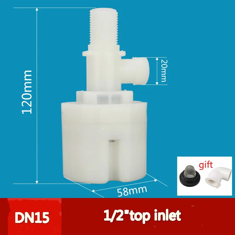 

1/2" 3/4" inside-top inlet Automatic Float Valve Water Level Control Valve For Solar Water Tank Tower Pool