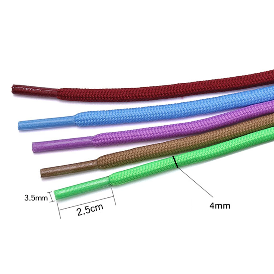 100cm/150cm Long Of Round Shoelaces Shoe Strings Shoe Laces Cord Ropes For Boots Sneakers Unisex Rope Multi Color Waxed