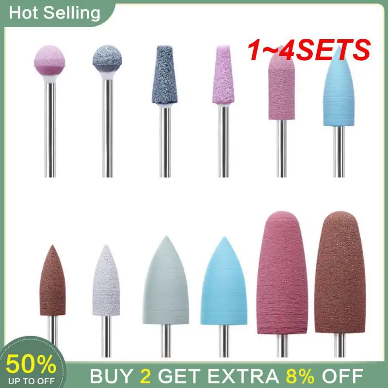 

1~4SETS Nail Cleaning Polishing Head Nail Art Portable Manicure Drills Cleaning Brush Nail Accessories Nail Drill Bit Clean Tool
