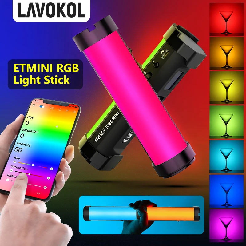 Светодиодная RGB-лампа LAVOKOL портативная лампа для фотосъемки селфи