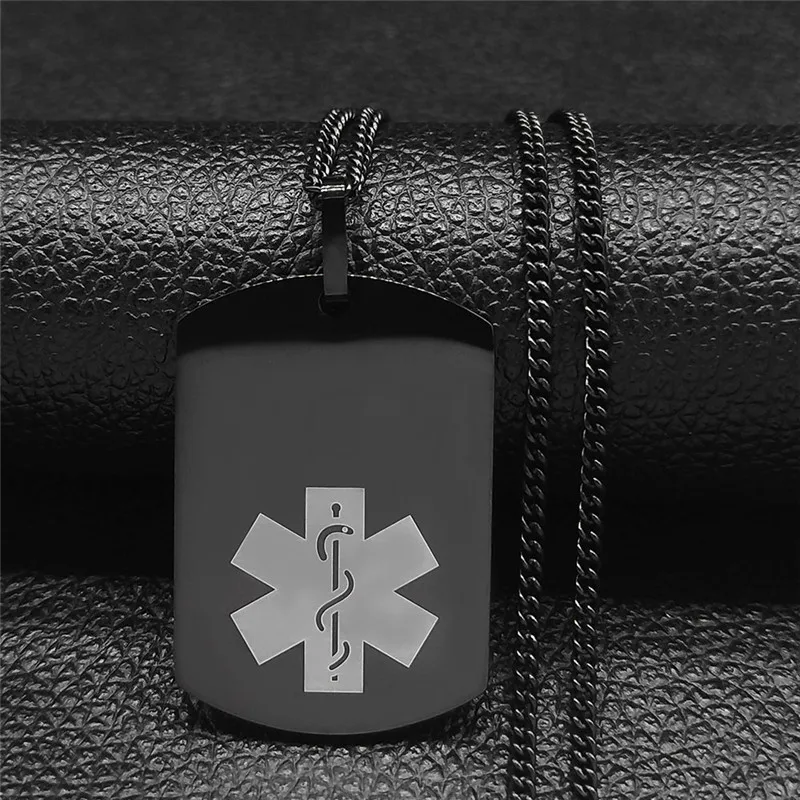 

Star of Life EMS Stainless Steel Necklaces Snake on Pole EMT EMTs Emergency Medical Service Symbol Brooch Jewelry NXHLY36S06
