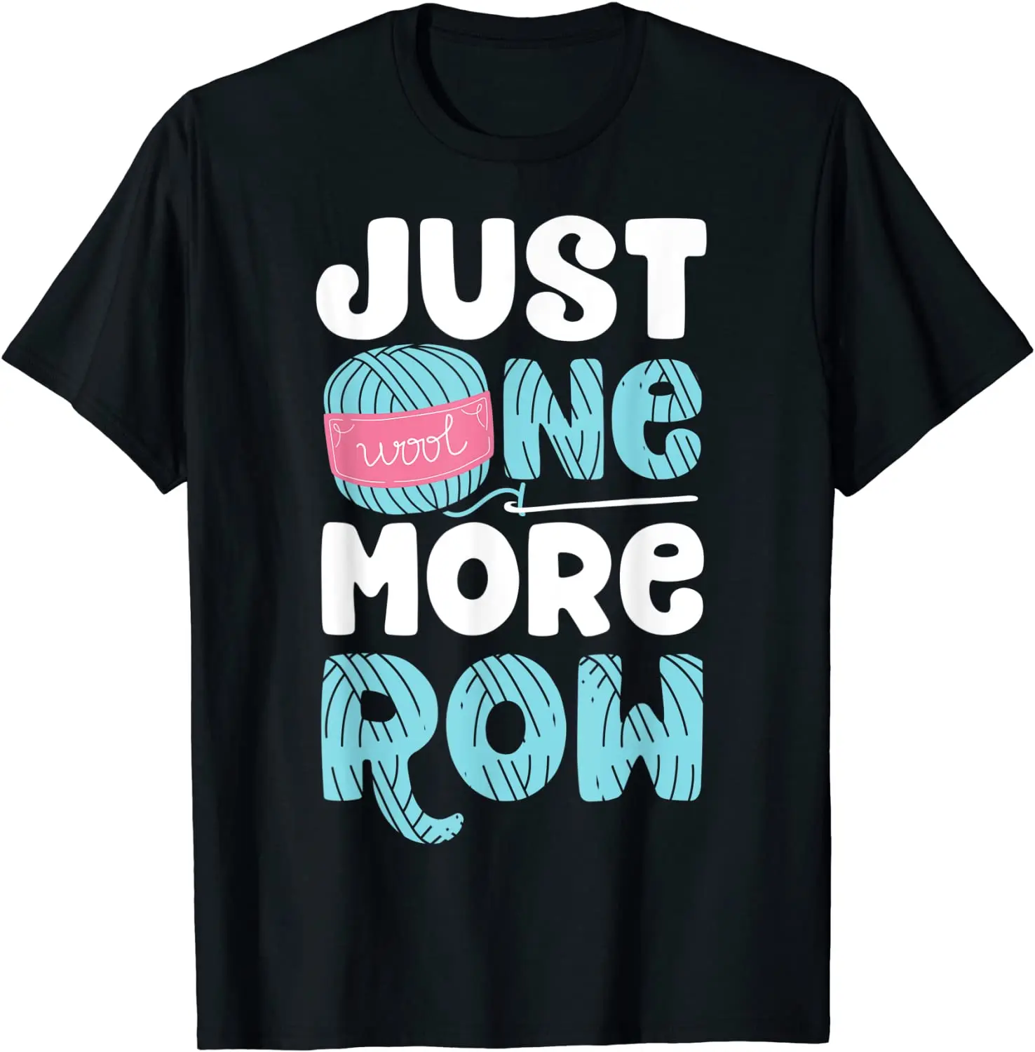 

Забавные вязаные крючком подарки One More Row, Женская вязанная крючком Футболка для студентов, хлопковые футболки, классический дизайн