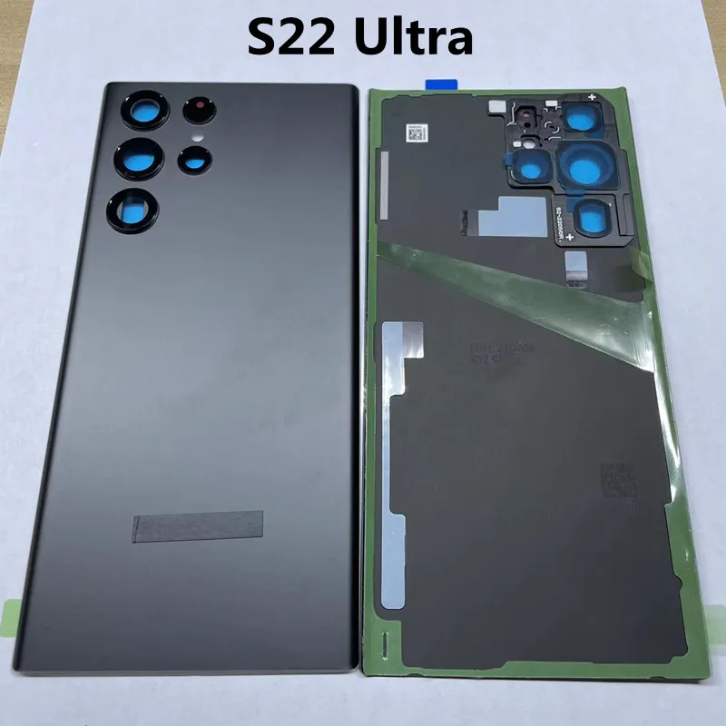 

Back Glass Replacement For Samsung Galaxy S22 Ultra SM-S908B Battery Rear Door Cover Case with Camera Lens CE Logo