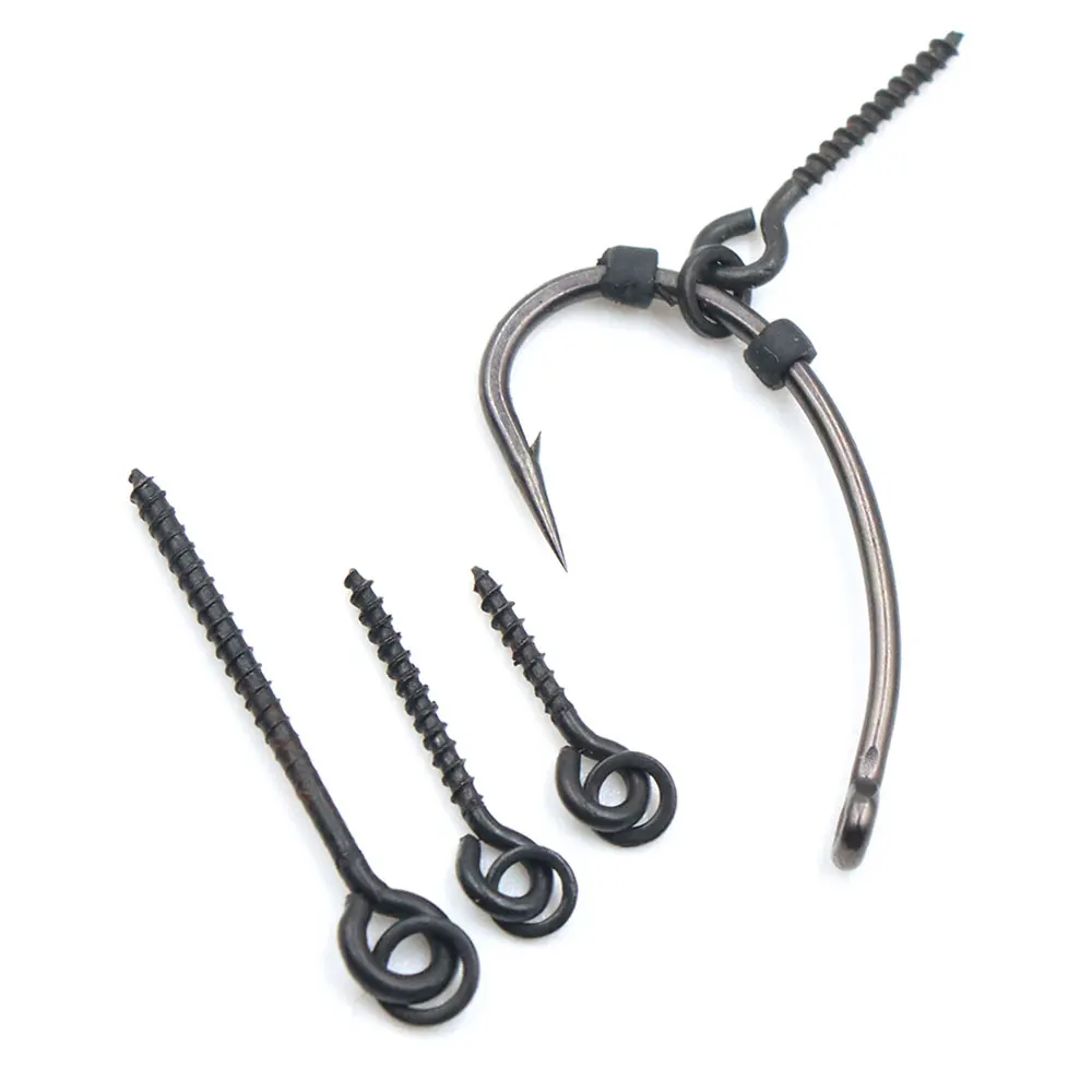 20pcs Carp Fishing Accessories Fishing Bait Screws Pop Up Boilie Terminal Tackle Ronnie Hair Rig Connector Swivels For Fishing