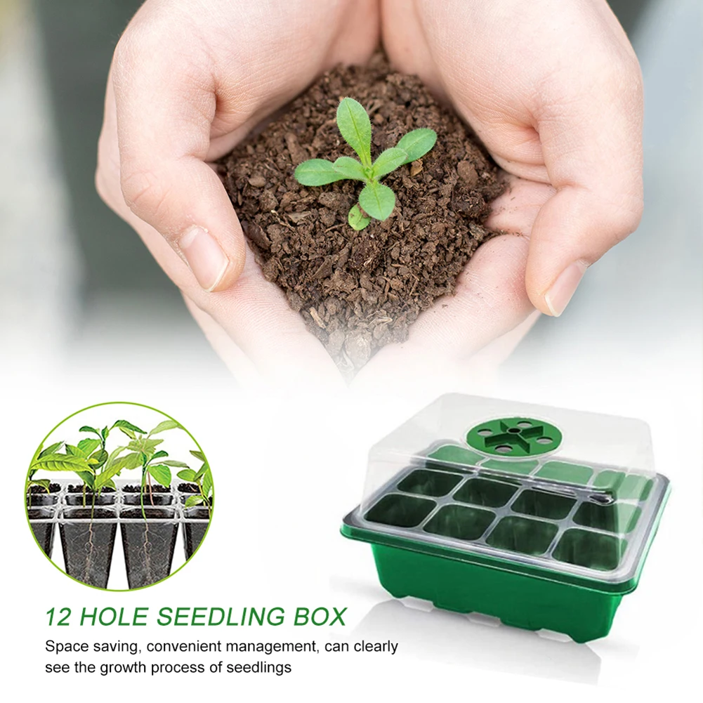 

5pcs Seed Starter Trays with Grow Light Kit Adjustable temperature