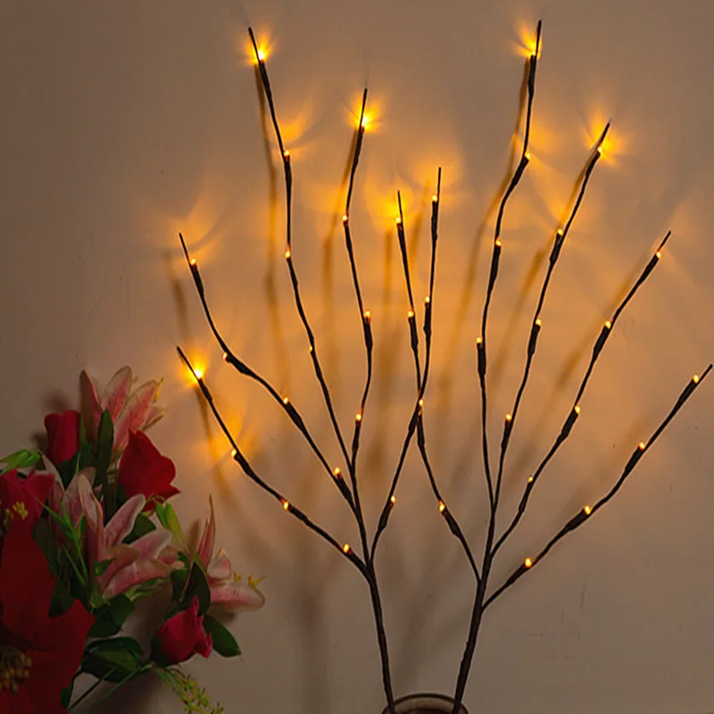 

20 LED Willow Branch Light Party Decorations Romantic Led Fairy Lamp Home Decorative Christmas Decor Xmax Tree Ornaments Lights