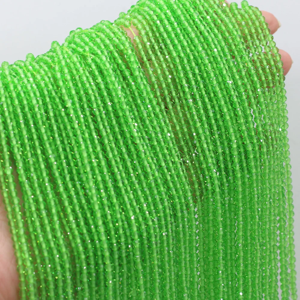 

2PC Natural Semi-precious Stone Beads Green Spinels 3mm Loose Beads For Jewelry Making DIY Bracelet Necklace Strand Handmade
