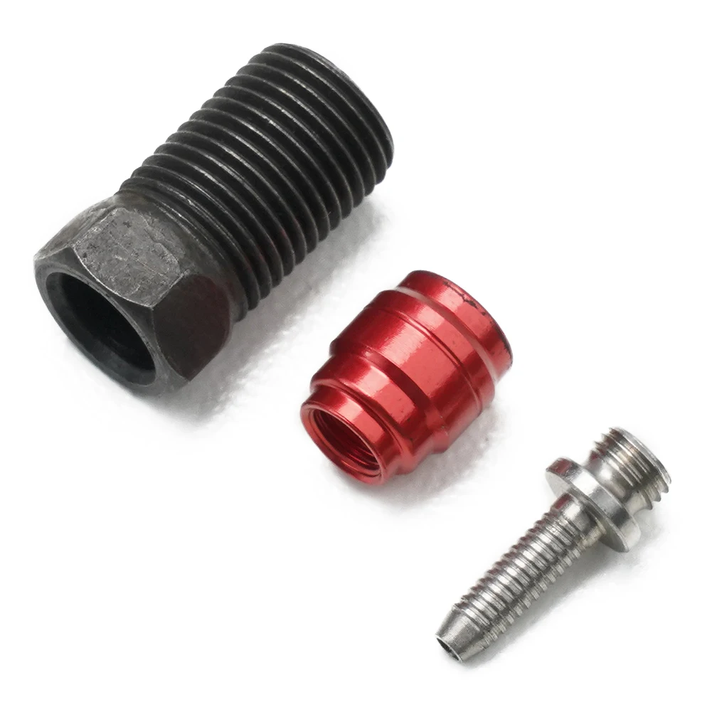 

Bike Bicycle Disc Brake Hose Barb Ins ert & Olive Cover & Connecting Nut Bicyle Brake Metel Accessories For-SRAM Avid