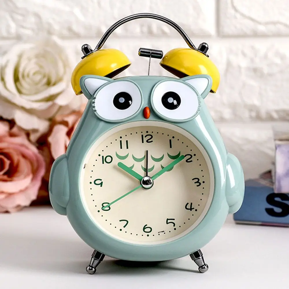 

Owl Quartz Non-Ticking Battery Operated Home Decor Home Decor Number Clock Bedside Clocks Cartoon Alarm Clock