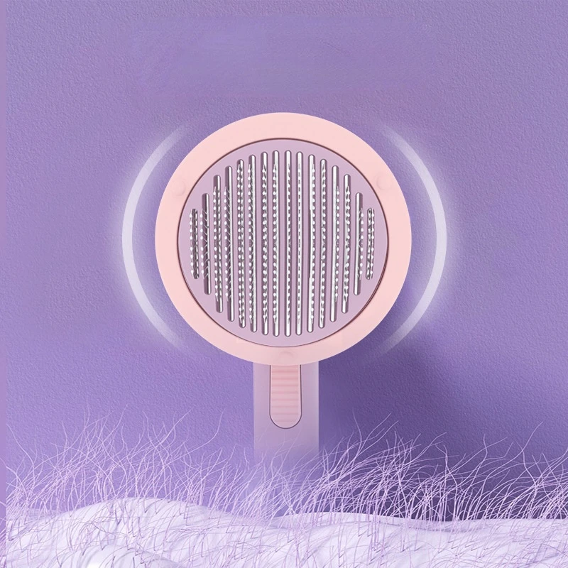 Щетка для домашних животных самоочищающаяся щетка вычесывания расческа