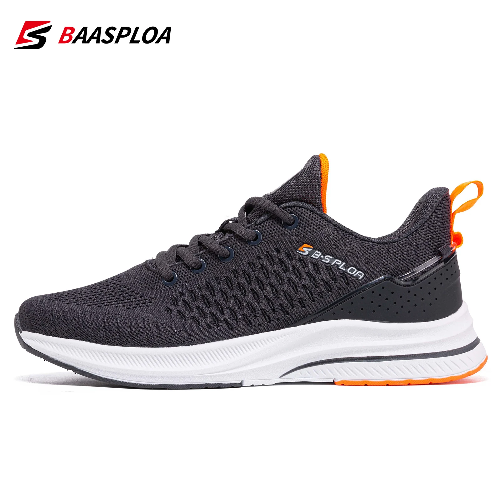 Baasploa 2023 New Men Knit Casual Walking Shoes  Breathable Trendy Sneakers Original Light Shock Absorption Male Tennis Shoe