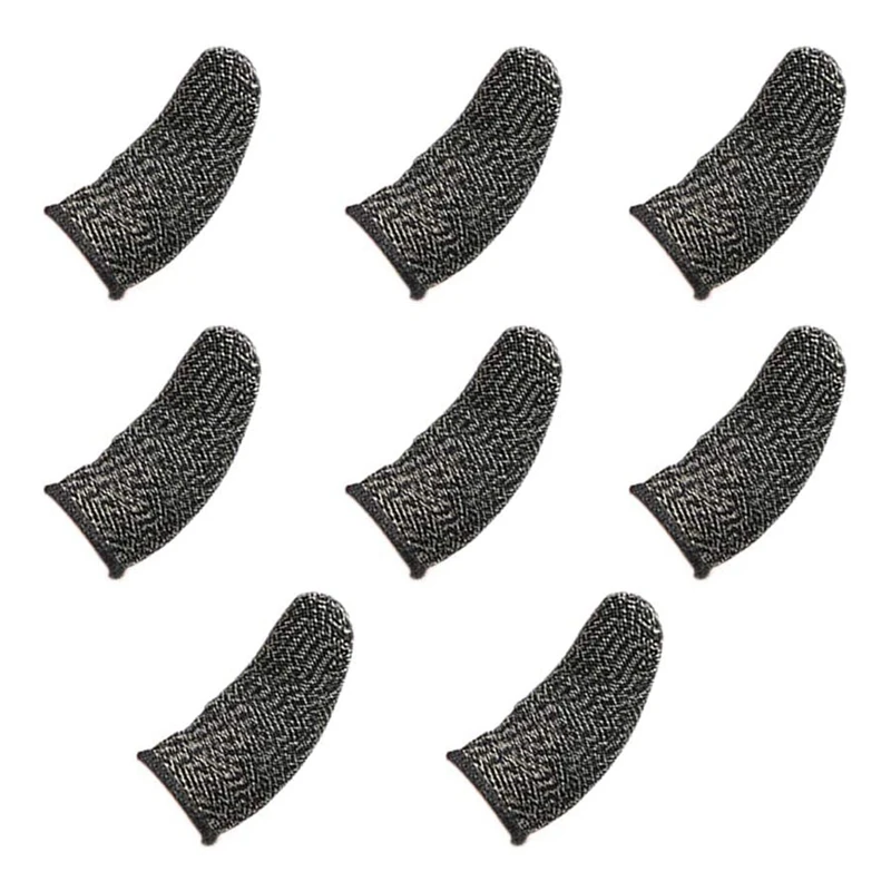 

NEW-Finger Sleeves For Gaming Mobile Game Contact Screen Finger Cot Smooth Thin Anti-Sweat For PUBG Mobile Games(8 Pcs)