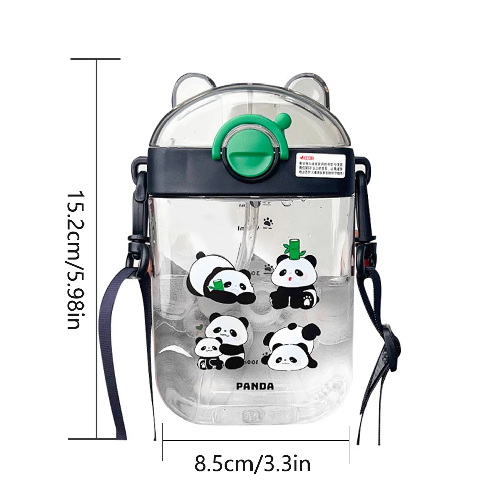 470 мл детская бутылка для воды с пандой герметичная чашка соломинкой крутая