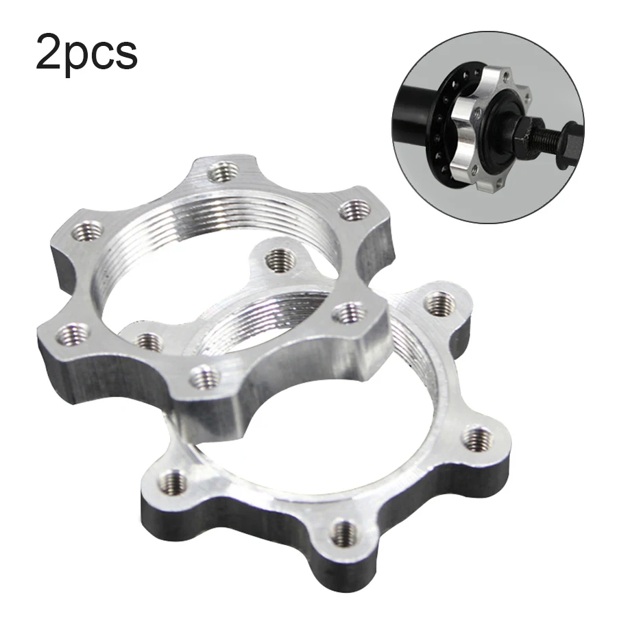 

2 Pcs/Pack 6 Bolt Flange Adapter 44MM 48MM for Bike Bicycle Freewheel Threaded Hubs Disk Disc Brake Rotor Accessories