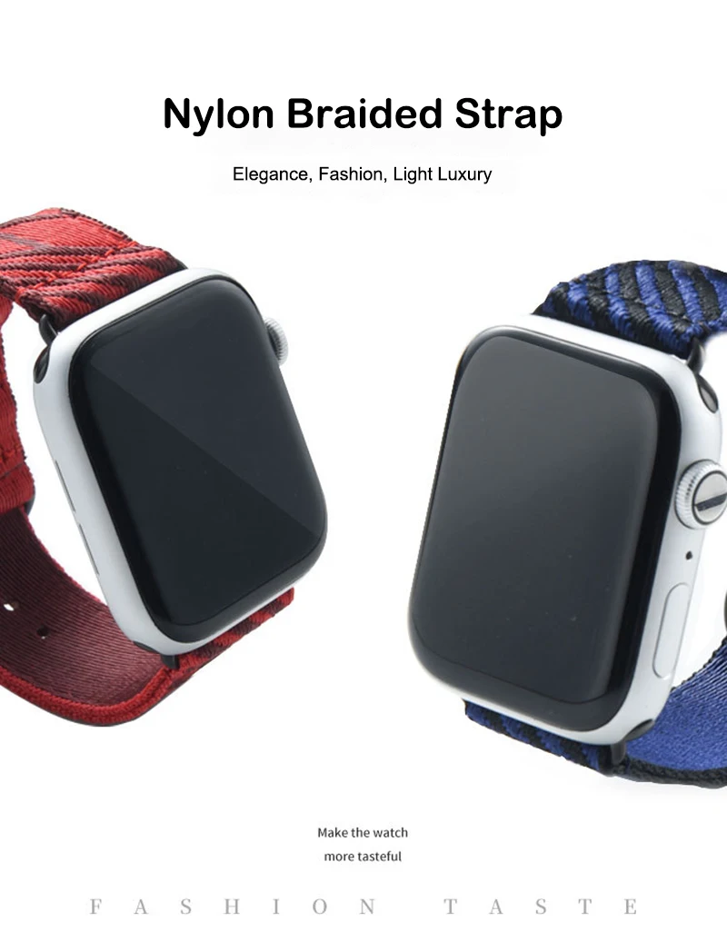 UTHAI P67 iWatch нейлоновые ремешки 44 мм 38 40 42 серии 7 6 5 Смарт-часы Apple холст для мужчин